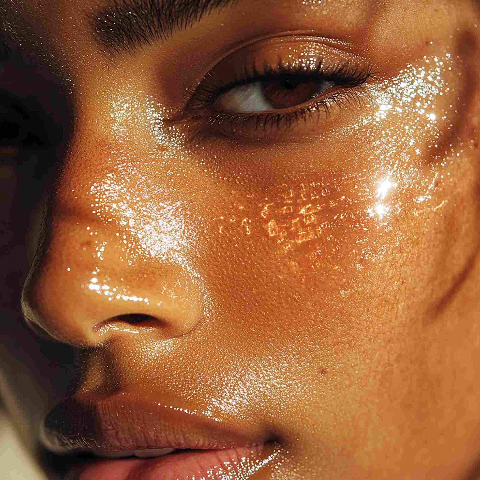 Jeune femme à la peau lumineuse illustrant les différences entre la tendance Glazed Skin et la Glass Skin